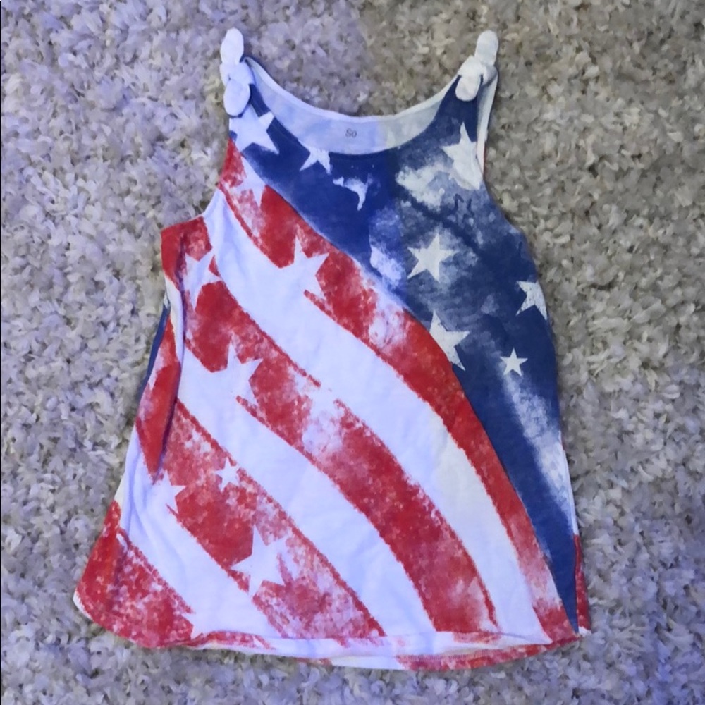 American flag kids tank top.